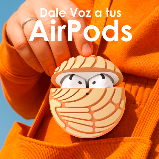 Funda Concha para AirPods 4 – Diseño Mexicano Divertido Personaliza Tus AirPods – Incluye Kit de Limpieza y PopDock