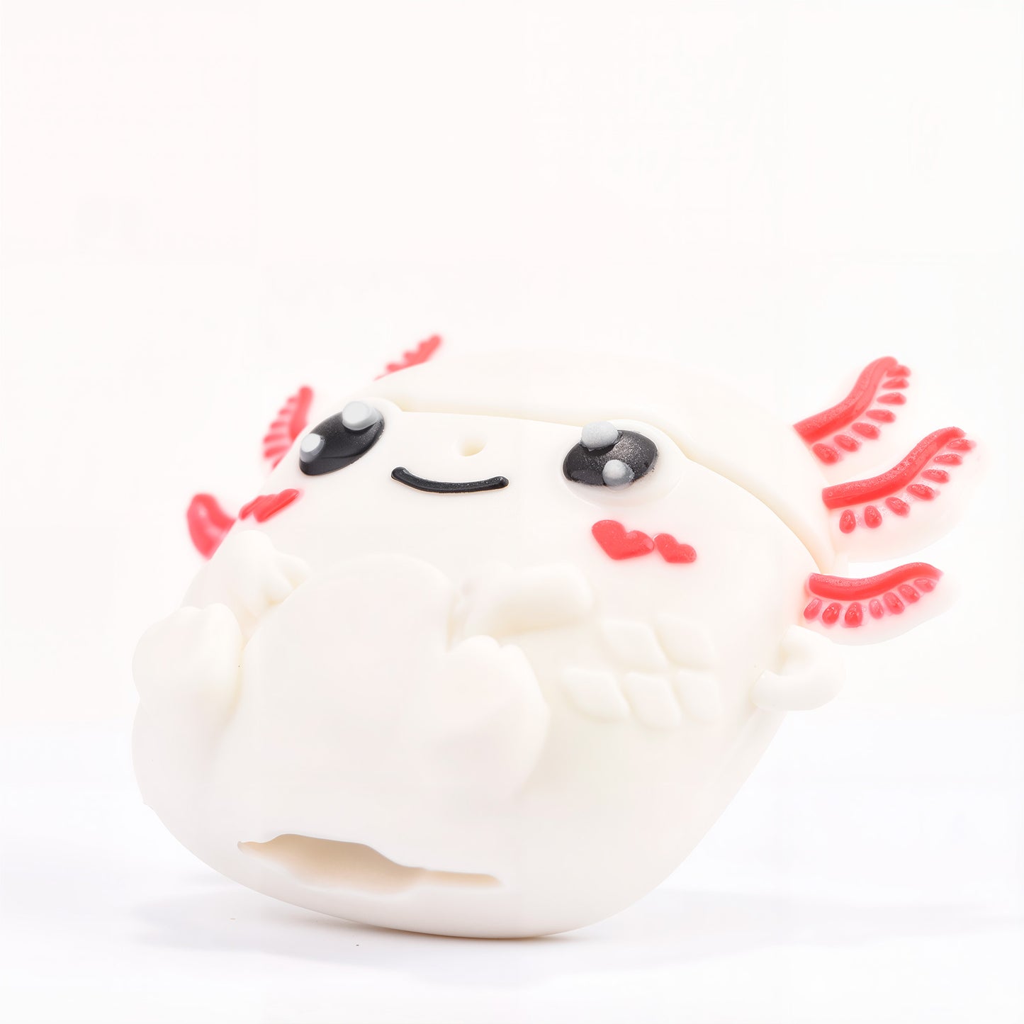 Funda para AirPods 4 - Diseño Ajolote Mexicano - Silicona Suave Antigolpes, Protege tu Inversión con Estilo, Incluye Correa, Kit de Limpieza y PopDock™ (Albino)
