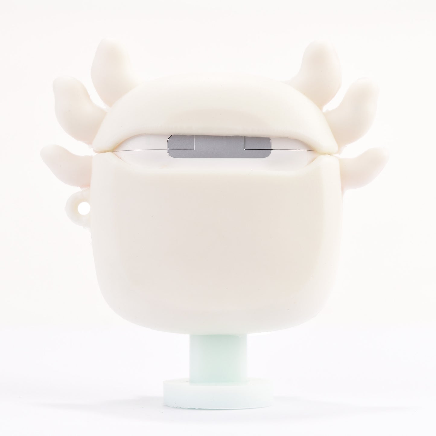 Funda para AirPods 4 - Diseño Ajolote Mexicano - Silicona Suave Antigolpes, Protege tu Inversión con Estilo, Incluye Correa, Kit de Limpieza y PopDock™ (Albino)