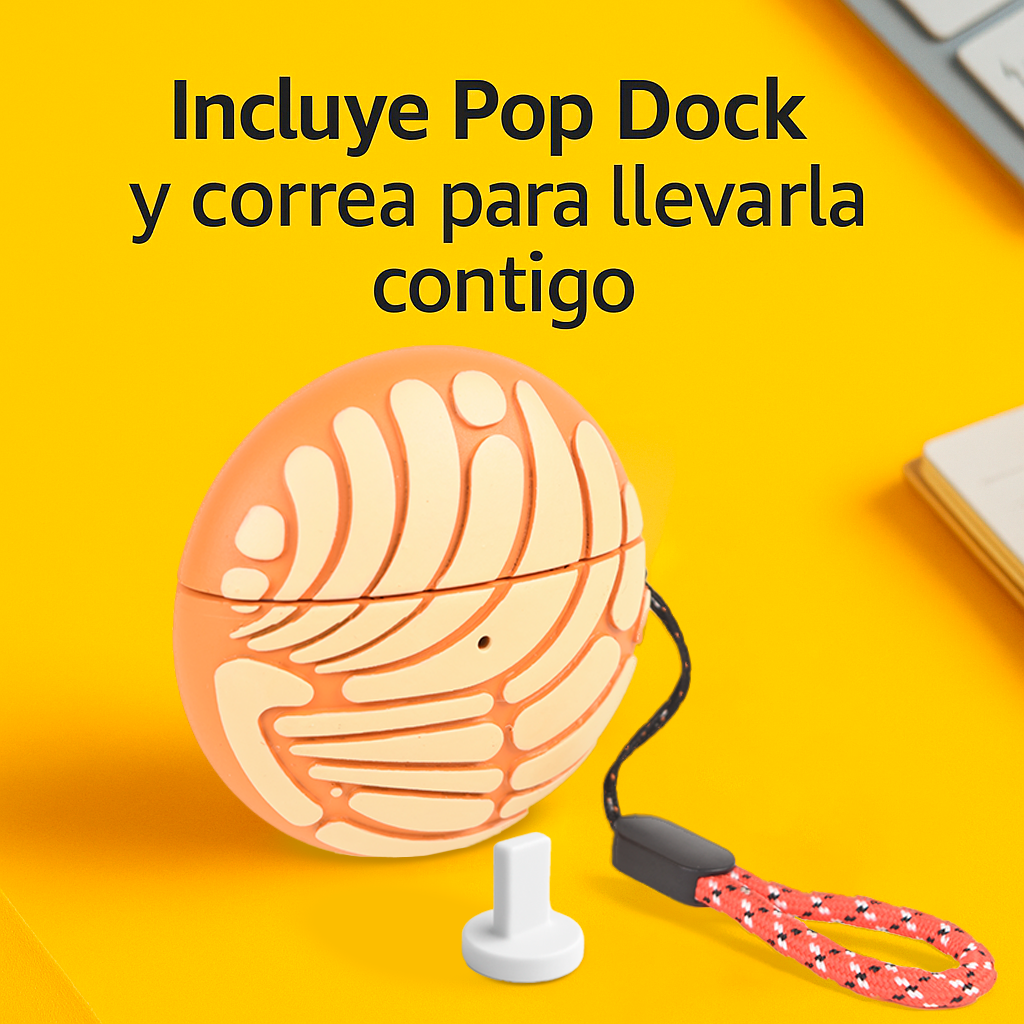 Funda Concha para AirPods 4 – Diseño Mexicano Divertido Personaliza Tus AirPods – Incluye Kit de Limpieza y PopDock