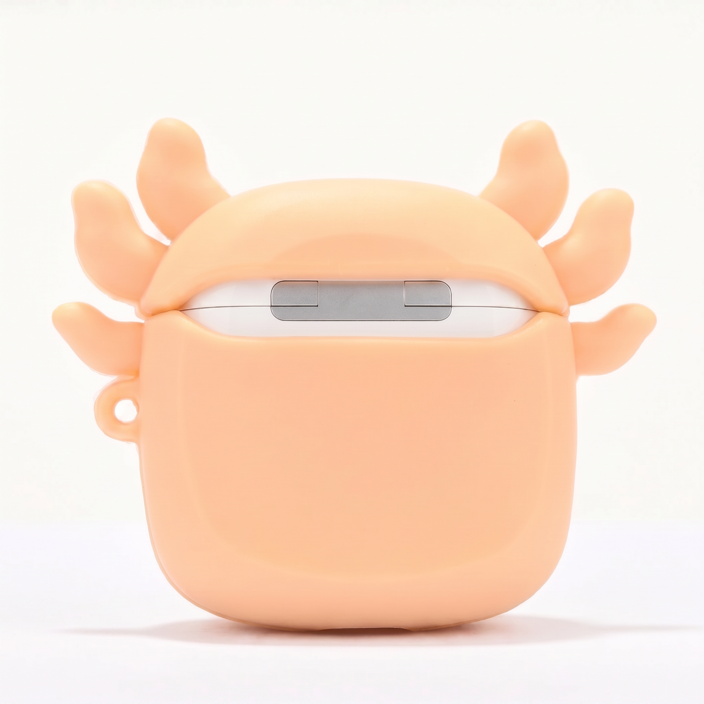 Funda para AirPods 4, Diseño Ajolote Mexicano, Silicona Suave Antigolpes, Protege tu Inversión con Estilo, Incluye Correa, Kit de Limpieza y PopDock(Durazno Chinampa)