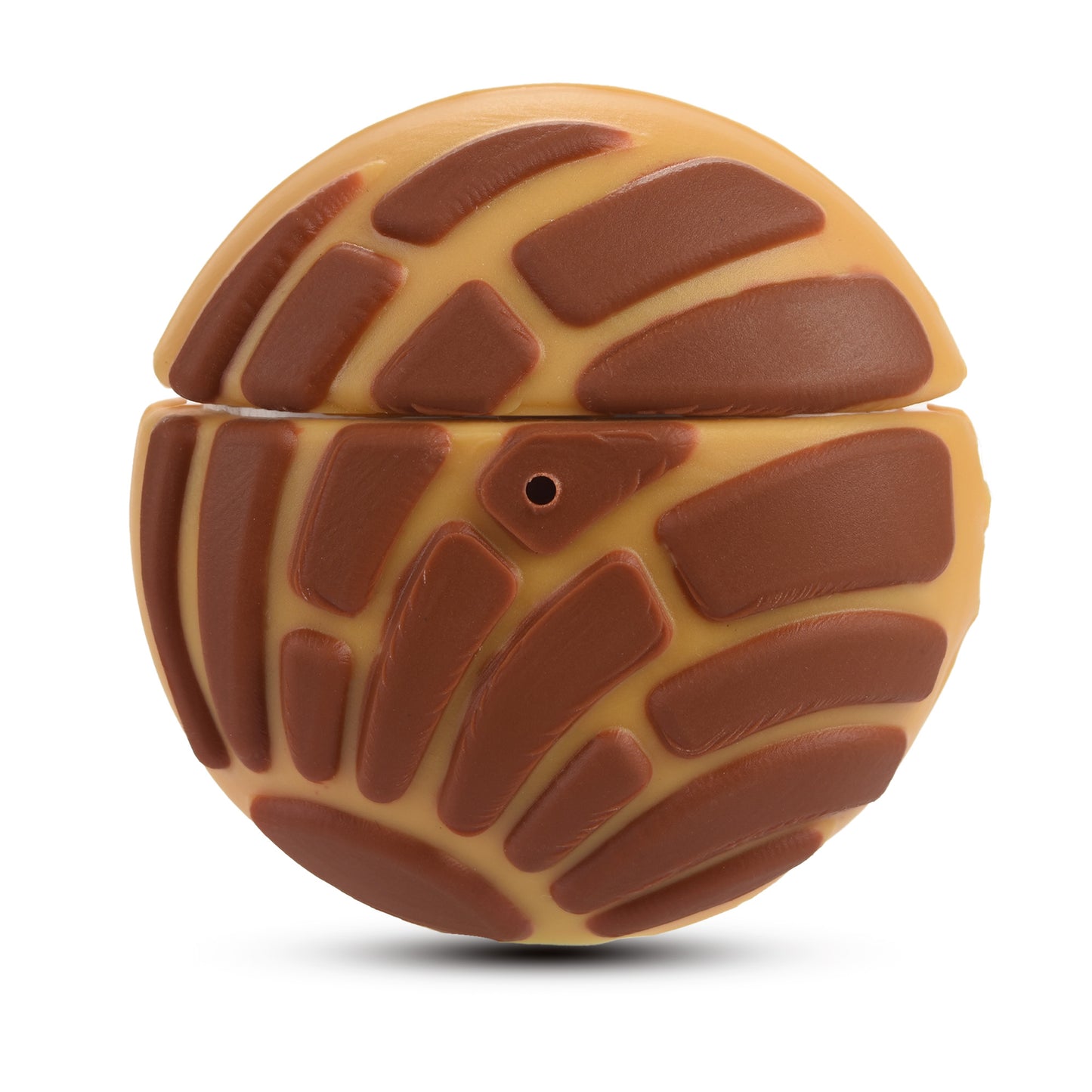 FunDonChas Funda Protectora para AirPods 4 – Diseño Concha de Pan Mexicano. Protección Antigolpes y Rayones, Imposible de Ignorar – Incluye Correa, Kit Limpiador y Extractor PopDock (Chocolate)